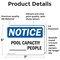 Signmission Pool Capacity _ People, 7 in W x Rectangle, Vinyl Decal OS-2PACK-NS-D-57-L-17675 - alternate 6